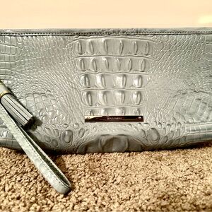 Brahmin 'Kayla' Melbourne Leather Crocodile Wristlet / Clutch - NEVER USED